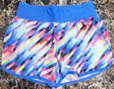 DSG Girls Athletic Shorts Blue Multicolor Running Gym Activewear Kids Size XL 16