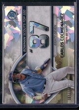 2023 Bowman #BTP-87 Carlos Colmenarez Bowman Scouts Top 100 Atomic /150