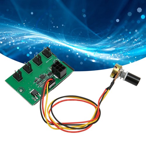 PC Fan Speed Controller DC 12V PWM 4 Way 11.8in Cable Easy Installation PC Ch CB - Afbeelding 16 van 22