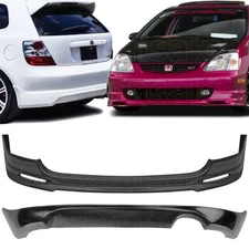 [SASA] 2x Combo for 02-05 Honda Civic Si EP3 3dr PU MU2 Front TR Rear Bumper Lip