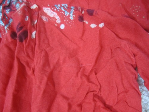 Free People Shirt Womens Small Red Butterfly Print Flowy Tunic Long Sleeve Boho - Picture 8 of 12