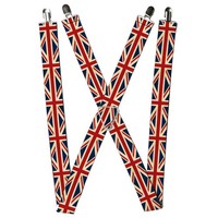 Buckle-Down Suspenders, Vintage United Kingdom Flags 1.5-Inch Wide R (Us Import)
