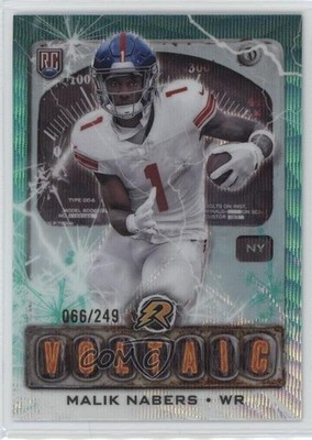 2024 Resurgence Voltaic Aqua Surge Refractor /249 Malik Nabers Rookie RC w5p