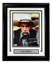 Sam Elliott Signed Framed 8x10 Photo BAS