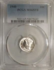 1940 Mercury Dime  PCGS  MS65 FB