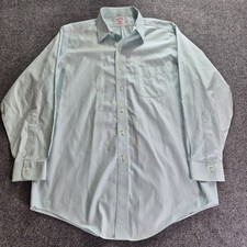 Brooks Brothers Dress Shirt Mens 16/33 Green Button Up Long Sleeve