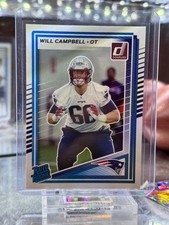2025 PANINI DONRUSS #345 WILL CAMPBELL RATED ROOKIE NEW ENGLAND PATRIOTS RC