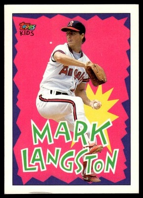 1992 Topps Kids Mark Langston California Angels #98