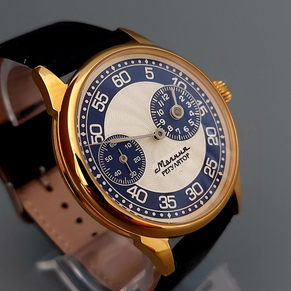 Vintage Marriage Regulateur Watch Soviet Men's Wrist Watch Serviced - image 2 of 4