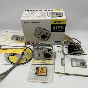 Nikon Coolpix 3100 Digital Camera Kit w/ Box Manuals Untested - T27