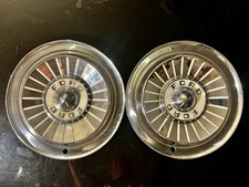 2 X 1957 Ford 14 Fairlane Ranchero Galaxie Thunderbird Original Hubcaps Pair