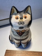 Vintage Joan De Bethel Rye Pottery Ceramic Whimsical Cat Figure 7 3/8" Tall FINE