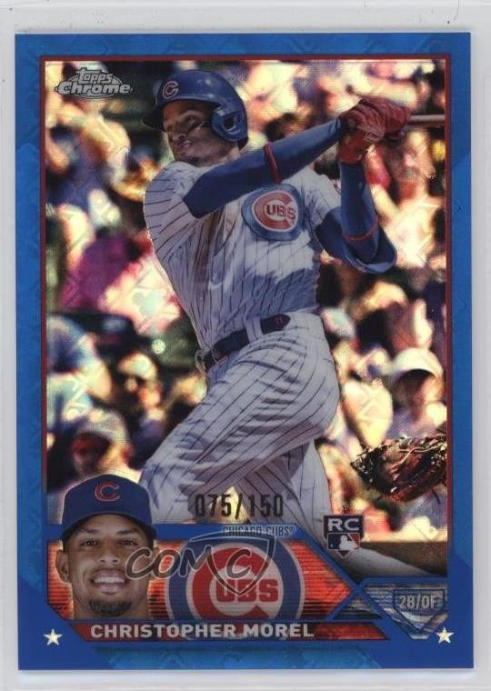 2023 Topps Chrome Logofractor Edition Blue Refractor /150 Christopher Morel nd3