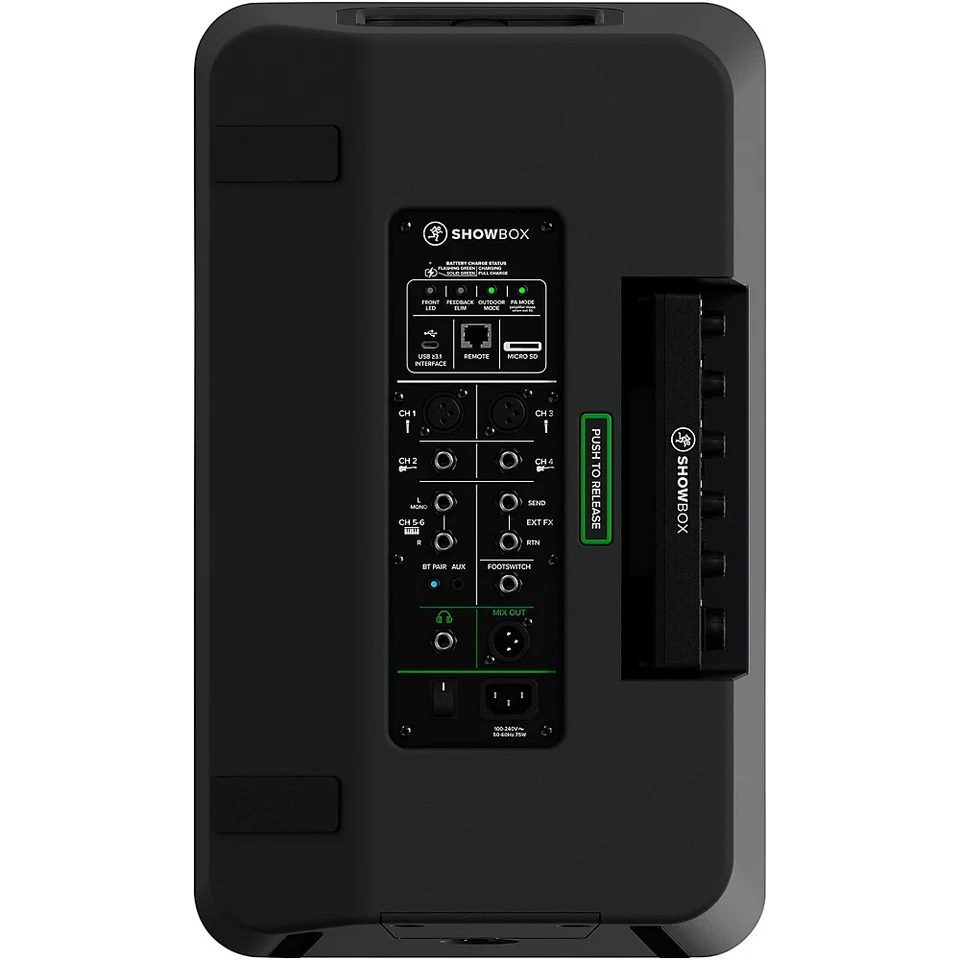 Mackie ShowBox equipamento de desempenho All-In-One alimentado por bateria com Breakaway Mix Cntrl - Imagem 3 de 4
