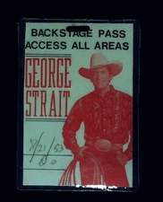 George Strait Concert Backstage Pass All Access All Areas Ticket Stub 8/21/1993
