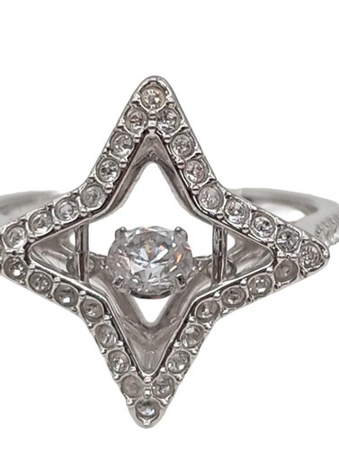 SWAROVSKI Anillo de cuentas Mujeres Anillo Talla EU 55 color plata elegante - Imagen 3 de 7