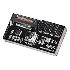 4-Pin PWM Fan Controller Hub - 12V PC Chassis Fan Speed Knob Adapter with SATA