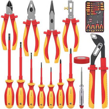 Insulated Electrician Tool Set 14-Piece VDE Certified Electrical Tools with Plie