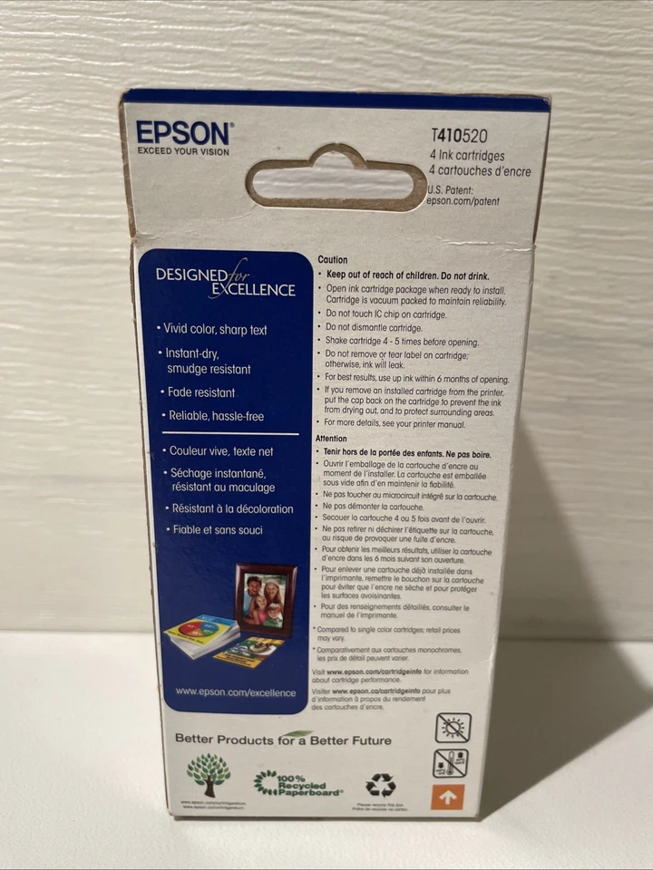 Epson T410520-S Claria Premium Multipack Ink Sealed Free & Fast Shipping NEW - Image 3 of 4