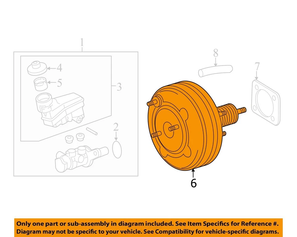 2013 Toyota Camry Power Brake Booster OEM 132K Miles - LKQ410870359 - Imagem 4 de 4