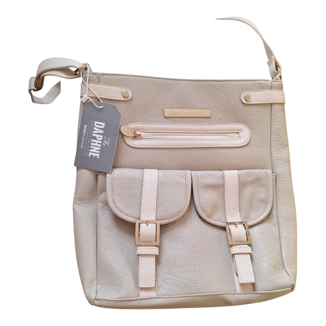 Damsel in Defense Daphne Concealed Carry Jemma Purse Shoulder Bag Beige