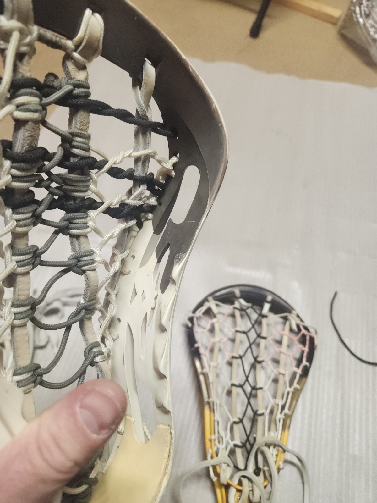 Lot Of 3 Vintage Strung Warrior Lacrosse Heads