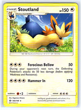 Carta Pokemon Stoutland 105/149 Sole e Luna NM o LP
