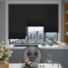 6 Pack Light Filtering Pleated Paper Shades Window Blinds Sun UV Block, 36"x72"