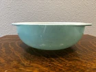 Rare Vintage 1950’s Pyrex 024 2QT Turquoise Blue Large Glass Mixing Bowl
