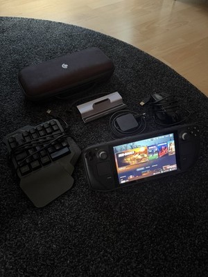 Valve Steam Deck 64GB Konsole - Schwarz +256Gb Micro SD+ Zubehörpaket ! TipTop