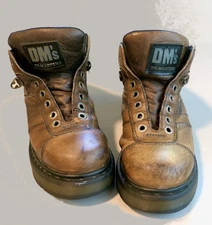 Vintage 90s Dr Martens England 8676 Size 7 Mens 8 Lace Leather Ankle Boots As Is