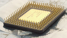 INTEL I486 DX2 A80486DX2-50 used CPU PROCESSOR VINTAGE - GOLD - 1992