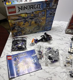 LEGO NINJAGO Lot Of 2 Nindroid Mechdragon 70725 & Titan Mech (Incomplete Sets)