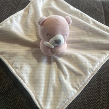 Carter  s Just One You Bear Lovey Pink Stripe Baby Security Blanket