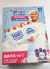 Mr. Clean Magic Eraser Bathroom 2 in 1 Built in Cleaner, 11 Count Free Shipping