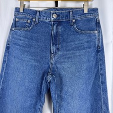 AYR The LaLa High Rise Straight Leg Jeans Medium Wash Blue Size 30S Made in LA