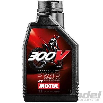 MOTUL 300V 5W40 1-Liter ROAD RACING FACTORY LINE ESTER CORE 4T MOTORRAD MOTOR-ÖL