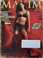 ROSE McGOWAN April 2007 MAXIM Magazine TRICIA HELFER / CHRIS ROCK