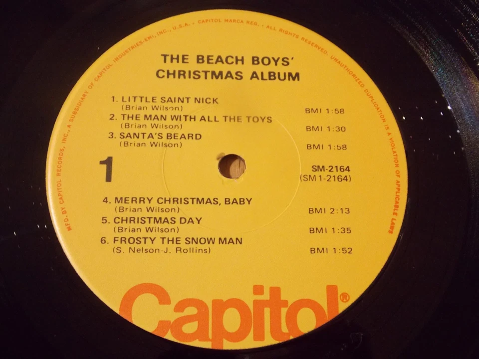 THE BEACH BOYS-Christmas Album~CAPITOL Vinyl LP Record~SM 2164~HOLIDAY~SHRINK - Image 3 of 4