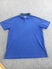 Rhone Polo Shirt Mens Large Blue Short Sleeve Stretch Athletic Golf Performance