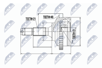 NTY Gelenksatz, Antriebswelle NPZ-PE-017 FüR Peugeot
