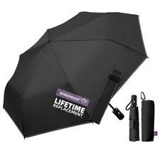 Compact Travel Windproof Umbrella - Auto Open/Close, Lightweight, 43" Canopy