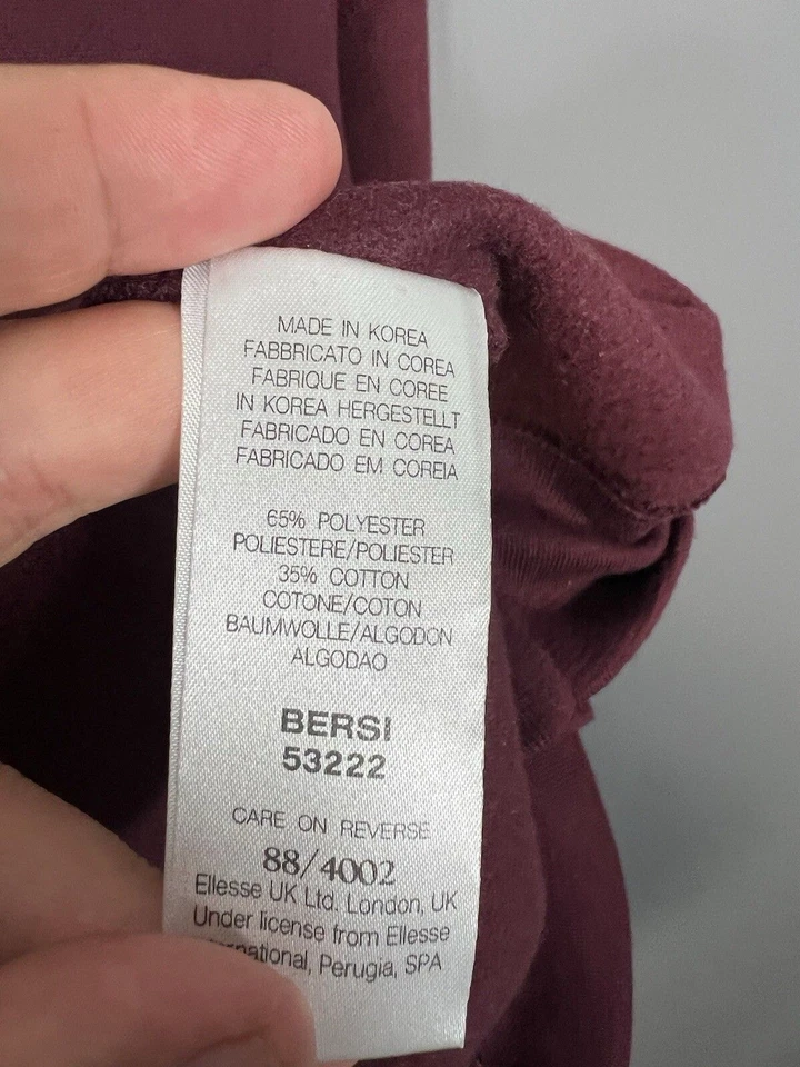 ELLESSE RETRO Sweatshirt - Size Small - Burgundy - Great Condition - Mens - Image 4 of 4