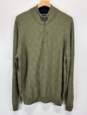 NEW Jos A Bank 1/4 Zip Sweater Sz 2XLT Mens Big  Tall Green Traditional Fit