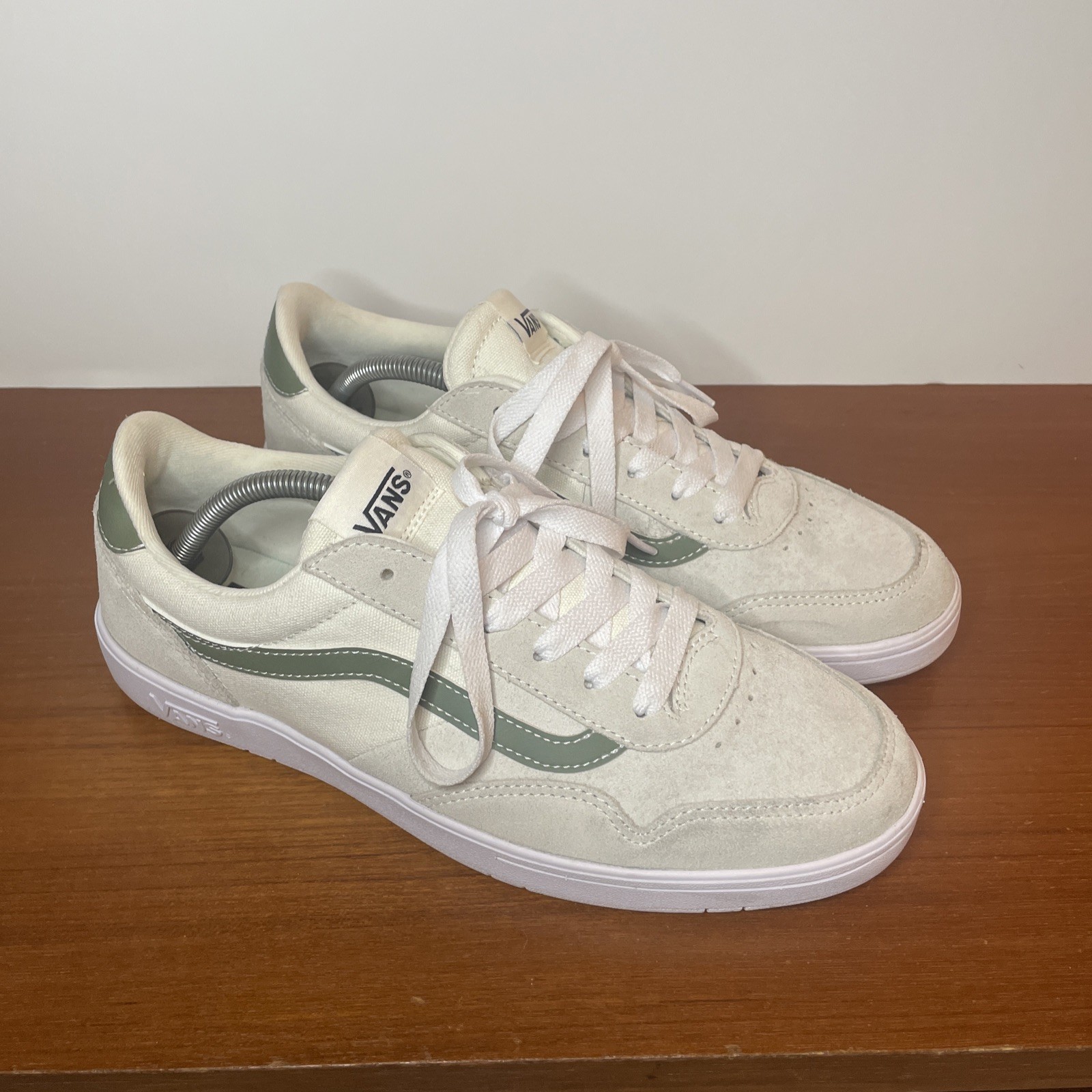 Vans Cruze Too CC Men’s Sneakers in the Heel Pop Marshmallow Beige Green Size 11