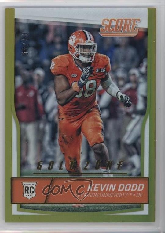 2016 Score Rookies Jumbo Gold Zone 56/99 Kevin Dodd #403 Rookie RC 0f8