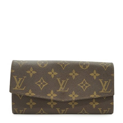 Louis Vuitton Lange Geldbörse Sarah V mit Monogram Canvas Klappe Vintage