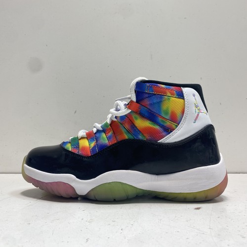 Nike Air Jordan 11 Retro Tie-Dye Multi-Color Black Patent Leather Size 5Y