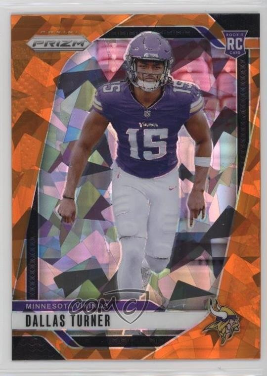 2024 Panini Prizm Rookies Orange Ice Prizm Dallas Turner #324 Rookie RC 1k9t