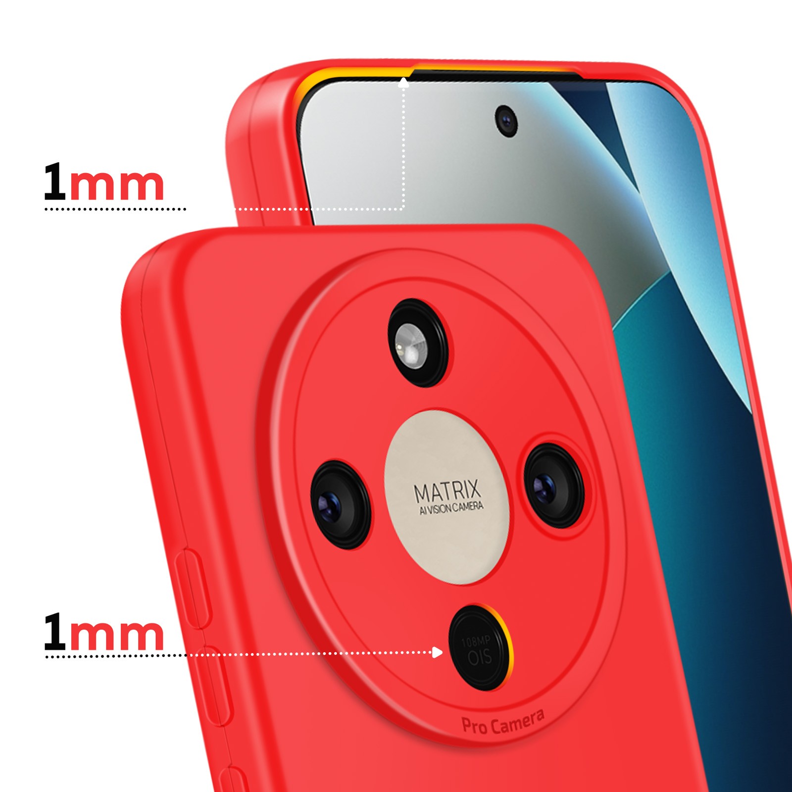 Coque Honor Magic 8 Lite en silicone premium transparente avec objectif protégé - 3